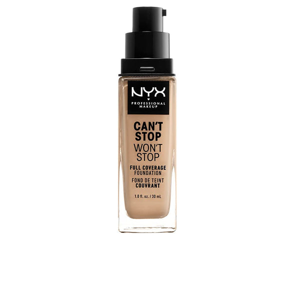 NYX PROFESSIONAL MAKEUP Can't Stop Won't Stop Foundation, 24h Full Coverage Matte Finish - Buff 10 BUFF 1 Fl Oz (Pack of 1)