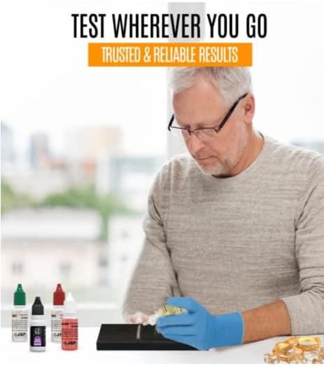 Gold Silver Jewelry Tester Appraisal Kit 10K 14K 18K 22K 24K Platinum Palladium Test Precious Metals 999 925 Scrap