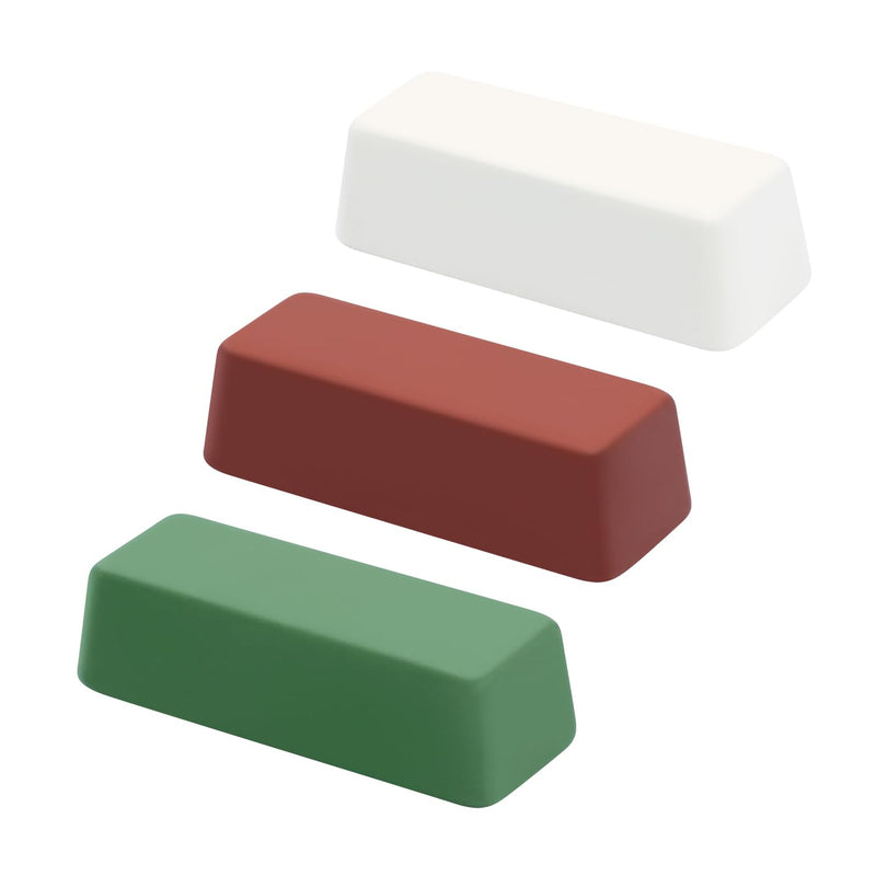 SCOTTCHEN Mini Buffing Polishing Cutting Compounds 4 Oz. Kit - Green Fine/White Medium/Red Coarse - 3 Pack 4 Oz. - Green Fine/White Medium/Red