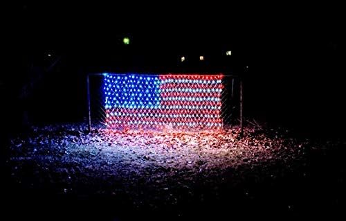 American Flag String Lights, Waterproof Led Flag Net Light, with 420 Super Bright LED, for Yard Garden Decoration, Festival, Holiday, Party