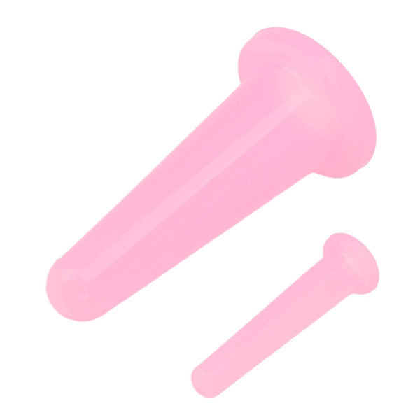 2Pcs Pink Cupping Set,Mini Silicone Face Cupping Set Vacuum Suction Massage Cups anti Cup Facial Cupping Set for Adults,Body and Face,Anti