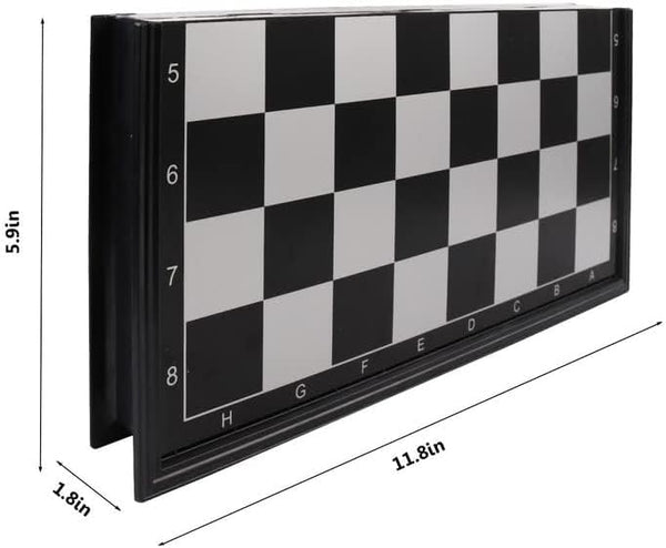 KAILE 13" Magnetic Chess Sets, 3 in 1 Travel Chess Checkers Backgammon Set with Folding Case