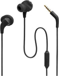 JBL Endurance Run 2 Wired - Waterproof Wired Sports In-Ear Headphones, Pure Bass Sound, Hands-Free Calls, Never Hurt. Never Fall Out. (Black)