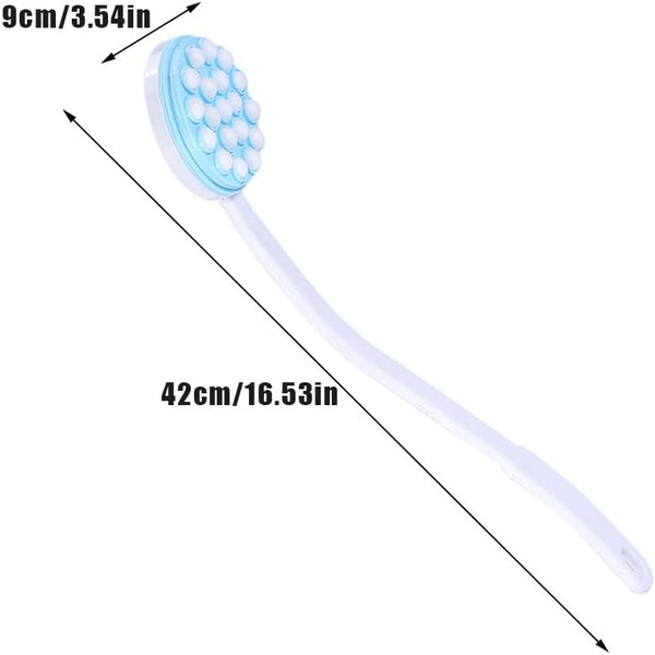 Joyzan Back Lotion Applicator, Long Handled Shower Massager Roll Brush Wand | Self Reach Tanner Bath Dispenser Curved Rotating Head Sunscreen Skin