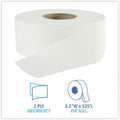 Boardwalk SOD410320 3.2 In. X 525 Ft. 2 Ply Septic Safe Jumbo Roll Bathroom Tissue - White (12/Carton)