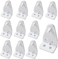 Cutelec 8pcs Hold Down Bracket Bottom Rail Hold Clips White Plastic on 1inch Mini Blinds
