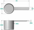 1/2 Cup (4 Oz. | 118.4 mL) Long Handle Plastic Measuring Scoop for Coffee, Protein Powder, Pet Food, Spices, Grains, Dry Goods – Food-Grade