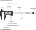 Digital Calipers,Electronic Digital Calipers,LCD Screen Displays Plastic Caliper