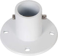 HECASA Deck Anchor Flange Cast Above Ground Pool Ladders Handrails or Slide | 1 7/8" Inch Diameter of 1.9" Aluminum White (1Pc)