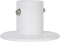 HECASA Deck Anchor Flange Cast Above Ground Pool Ladders Handrails or Slide | 1 7/8" Inch Diameter of 1.9" Aluminum White (1Pc)