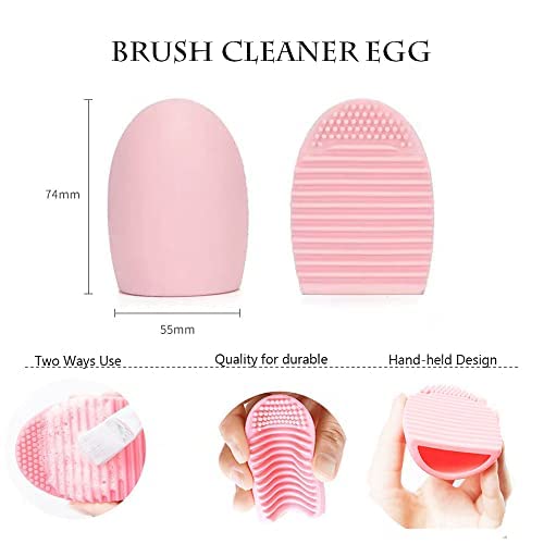 Makeup Brush Set, NEVSETPO 28PCS Make Up Brushes For Women Include 24 Makeup Brushes 2 Sponges, 1 Dual End Mask Spatula, 1 Brush Egg Cleaner, 1