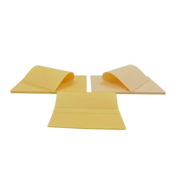 Practice Skin 5Pcs 8" x 12" Large Size Blank Silicone Double Sides Reelskin Fake Skins Soft Practicing Thick 3mm for Beginners Artists (Yellow)
