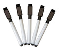 Flexible Magnets Fine tip Dry Erase Black Markers with Magnetic Cap and Eraser, Perfect for Dry Erase Boards and Whiteboards Pack of 5