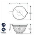 Nordic Ware Better Batter Bowl, White, 10 Cups 10 Cups White
