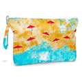 Fokongna Travel Makeup Bag - Wet Dry Bag for Swimsuit, Beach Pool Diapers, Dirty Yoga Gym Clothes - Zipper Pouch for Women, Sister, Friends -