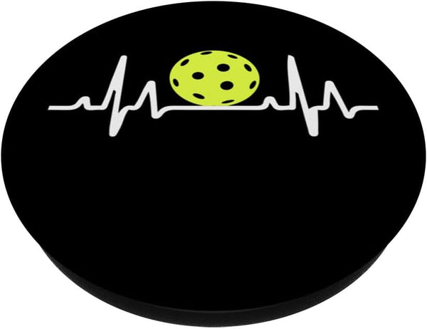 Heartbeat Pickleball Gift for Men Women Kids Teen Boys Girls Popsockets Standard Popgrip