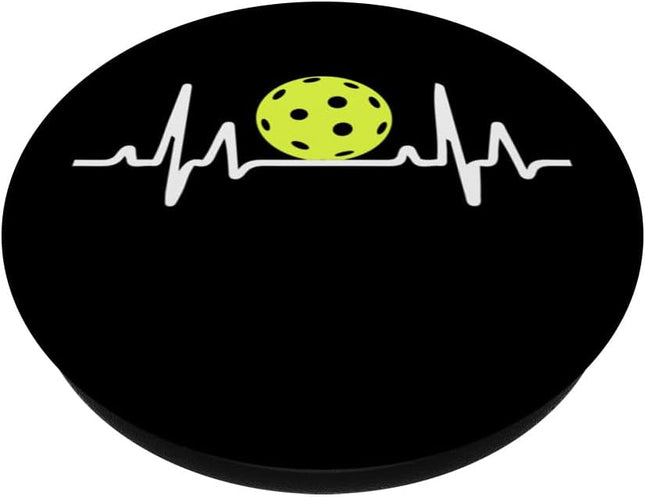 Heartbeat Pickleball Gift for Men Women Kids Teen Boys Girls Popsockets Standard Popgrip