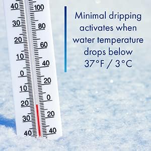 Freeze Miser Outdoor Faucet & Spigot Freeze Protection – Patented Valve Shield, Activates at Water Temperature Below 37°F/3°C – Durable Winter