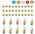 HPS Sujok Therapy Acupressure (30 Byol Point + 10 Bar) Magnets +5 Sujok Rings