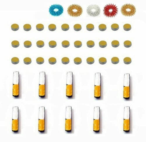 HPS Sujok Therapy Acupressure (30 Byol Point + 10 Bar) Magnets +5 Sujok Rings