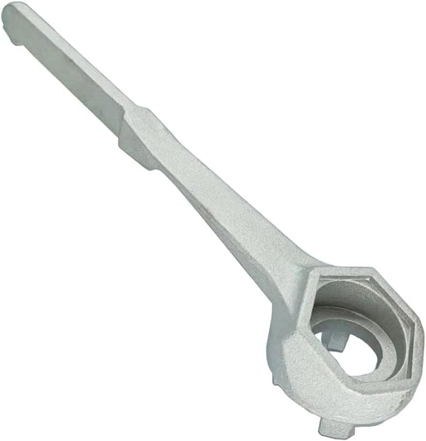 Aluminum Bung Wrench, 55 Gallon Drum Wrench, Barrel Wrench for Opening 10 15 20 30 50 55 Gallon Drums, Fits 2 Inch and 3/4 Inch Bung Caps 1 Silver