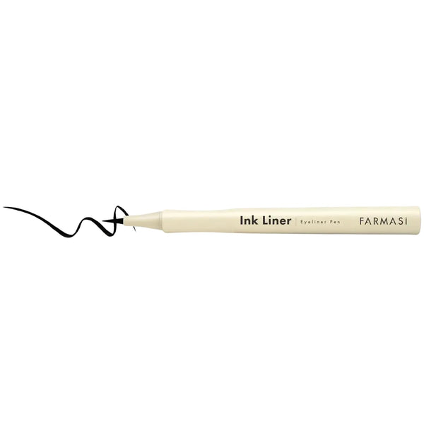 Farmasi Ink Liner Eyeliner Pen, Waterproof, Ultra Matte Black, 24-Hour Wear | Extra-Black Pigments, Precise Fine Or Bold Lines, Saturated Ink