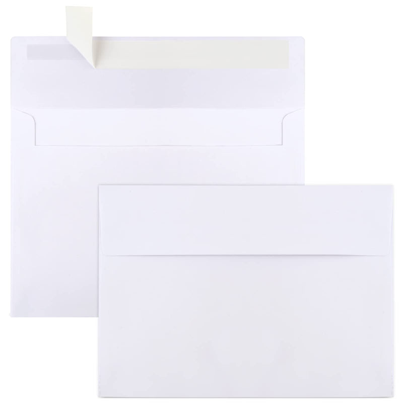 50 Packs 5x7 Envelopes, White A7 5x7 Envelopes for Invitations, Printable, Self Seal for Weddings, Photos, Postcards, Greeting Cards, Mailing