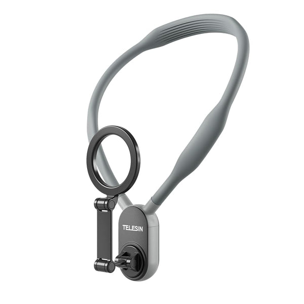 TELESIN Magnetic Neck Mount for Phones, Neck Cell Phone Holder Pov/Vlog Selfie Mount Hand Free Phone Neck Holder Chest Stand Strap Video Recording