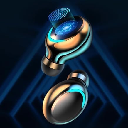 Wireless Earbuds, Earphones Bluetooth 5.3, Touch Control Noise Reduction Headphones for Work/Sport,Hifi Digital LED Display Charging Case, IP7