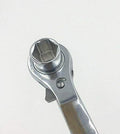 2 in 1 Scaffolding Podger Ratchet Wrench Site Ratcheting Socket Spanner Tool 19mm/22mm Silver