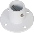 HECASA Deck Anchor Flange Cast Above Ground Pool Ladders Handrails or Slide | 1 7/8" Inch Diameter of 1.9" Aluminum White (1Pc)