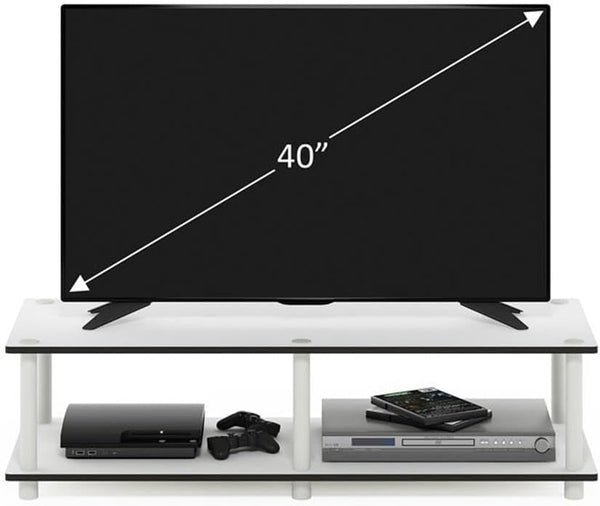Furinno Just No Tools Wide TV Stand, White