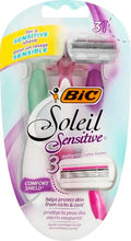 BIC Soleil Glow Razors, 3 Count Silver 3 Count (Pack of 1)