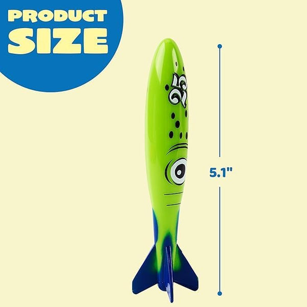 JOYIN 8 Pack Pool Toys, Shark Underwater Diving Toys, Colorful Swimming Toy Sinking Throwing for Kids Gifts Summer Swim Dive Training Water Fun
