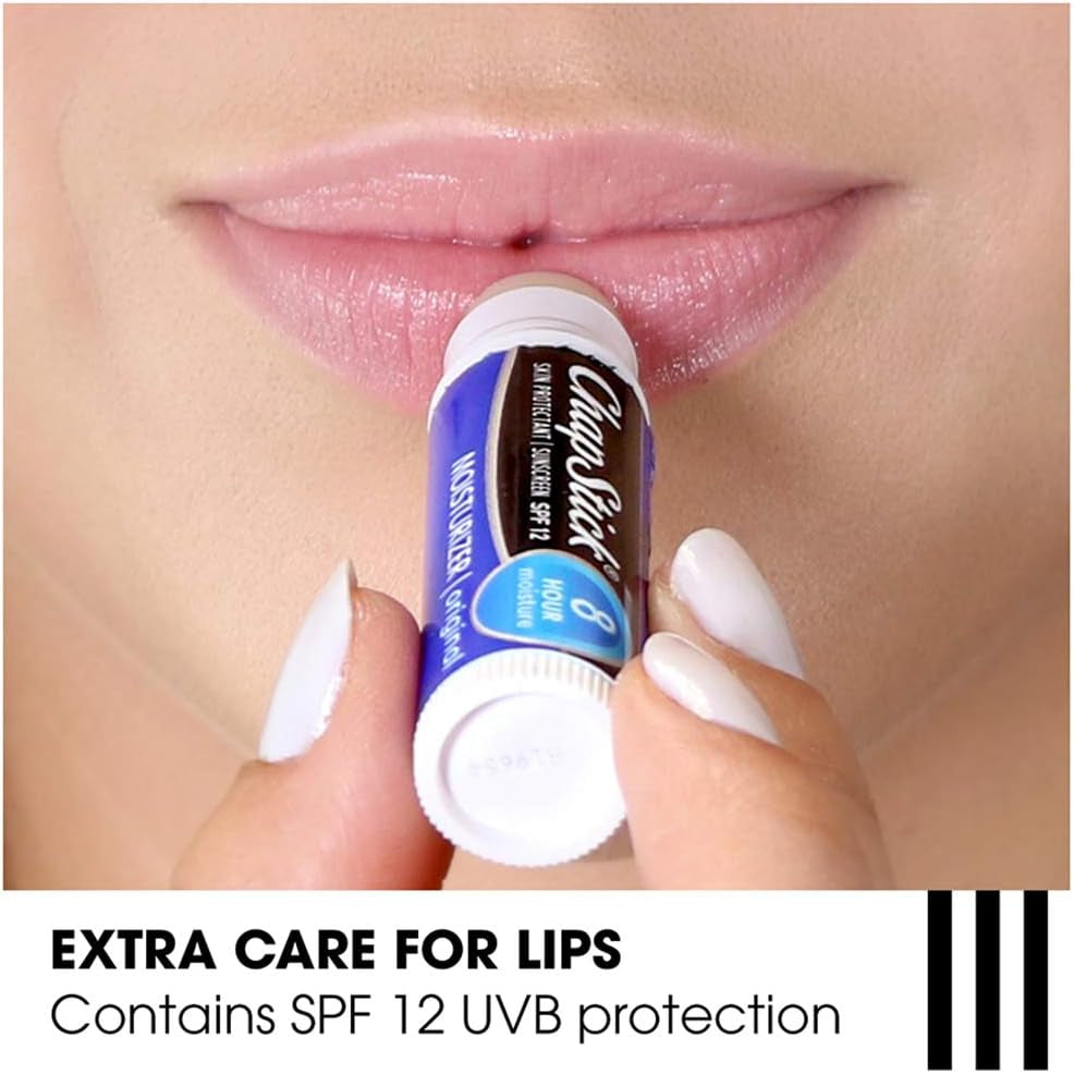 Chapstick Moisturizer 2-In-1 Lipcare SPF 15, Original, Black Cherry, Cool Mint, 3-Pack – Sunscreen Lip Balm with Aloe Vera and Vitamin E, 0.15 Oz Ea