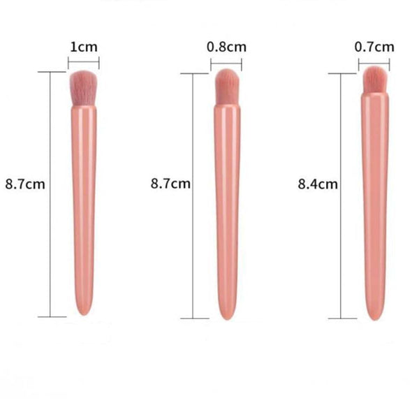 Easy-Taken Travel Makeup Brush Set, COSHINE 5Pcs Mini Complete Function Cosmetic Brushes Kit (5Pcs with Mirror)
