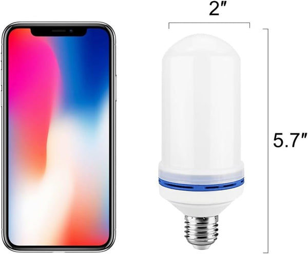 Flame Effect Bulb with Gravity Sensor Realistic Flickering Fire & Upside Down Effect, 4 Lighting Modes, E26 Base - for Halloween Decorations,