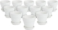 Juvale Mini Terracotta Pots - Pot with Drainage Hole - Versatile Succulent & Herb Planter - Paintable White Planter for Custom Decor - Pack of 12,