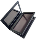 Double Layer Book Shape Empty Magnetic Eyeshadow Makeup Palette with Mirror and 20Pcs Adhesive Stickers, Sliver Stars Cover, Fits Standard and