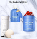 Creamy Collagen Bubble Bath Bombs with Oatmeal Milk Honey Essential Oils Luxurious Bath Gift Dry Skin Nourishment Indulge in A Blissful Bathing