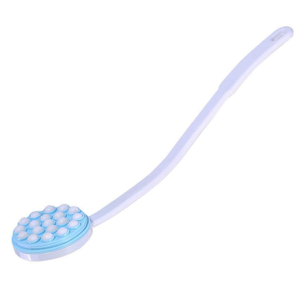 Joyzan Back Lotion Applicator, Long Handled Shower Massager Roll Brush Wand | Self Reach Tanner Bath Dispenser Curved Rotating Head Sunscreen Skin
