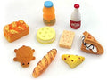 Miniature Food Drink Bottles Pretend Play Kitchen Game Party Toys (10 Bottles + 10 Foods（Random）)