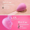 BEAKEY Makeup Sponge Set of 6, Super Soft Beauty Sponges for Foundation | for Liquid, Cream & Powder Application, Pink Blender for Flawless