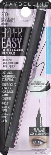 Maybelline Hyper Easy Liquid Pen No-Skip Eyeliner, Satin Finish, Waterproof Form