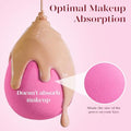 BEAKEY Makeup Sponge Set of 6, Super Soft Beauty Sponges for Foundation | for Liquid, Cream & Powder Application, Pink Blender for Flawless