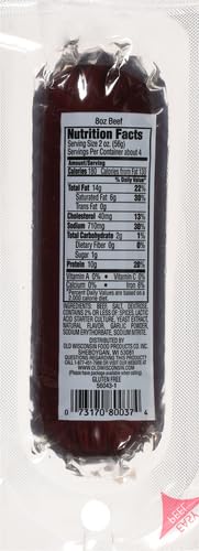 Old Wisconsin Premium Summer Sausage, 100% Natural Meat, Charcuterie, Ready to E