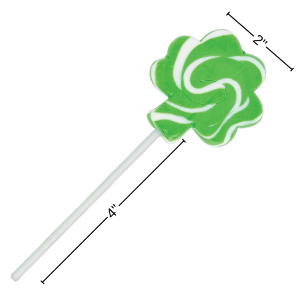 Shamrock Swirl Suckers for St. Patrick'S Day - 12 Individually Wrapped Lollipops - Leprechaun St. Pat'S Day Candy and Party Supplies