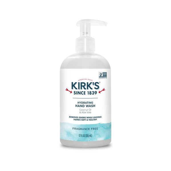 Kirk's Hydrating Hand Wash - Made with Coconut Oil and Aloe Vera, With Odor Neutralizing Technology To Help Eliminate Odors, Non-GMO, Vegan,