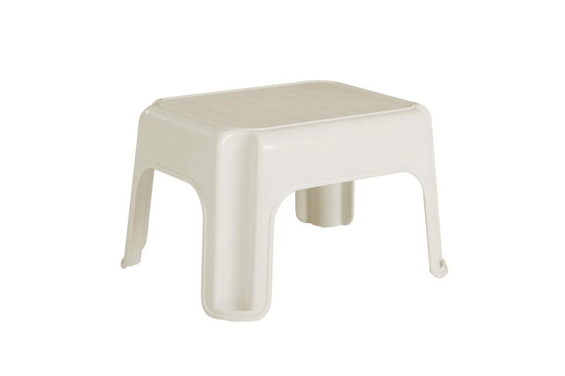 Rubbermaid Roughneck Step-Stool Bisque Lightweight Holds up to 300 pounds Ideal for Kitchen-Bath Skid-Resistant Bisque 1 ct (Pack of 1)