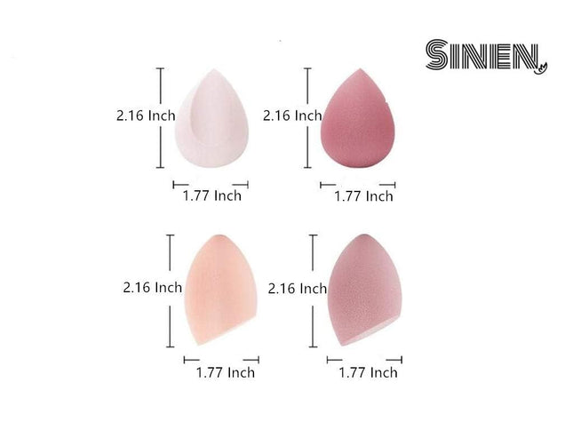 4 Pcs Dry and Wet Use Makeup Sponge Set Blender Beauty Foundation Blending Sponge for Liquid, Cream, and Powder with Egg